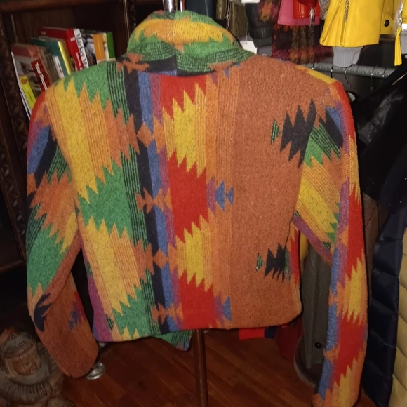 Designs By Julie Colorful Geometric Women's Jacket - Picture 4 of 6